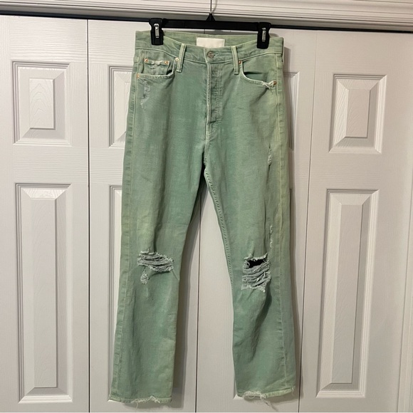 MOTHER Superior The Tomcat Chew Color The Devil Drinks Coffee Mint Green size 29 - Picture 2 of 16